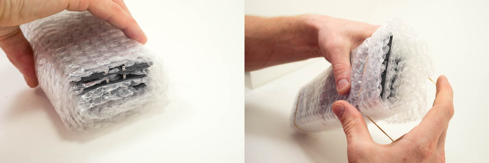 5. Ajoutez deux couches de papier bulle.